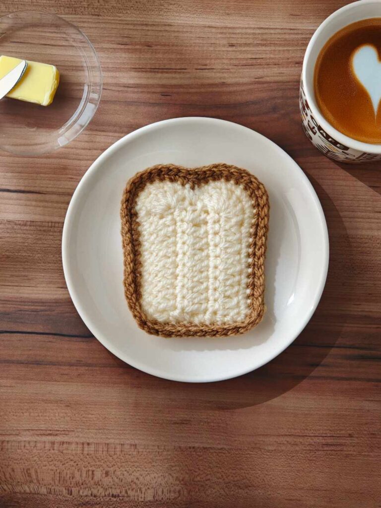 FL10を使って撮影したおさお商店の食パンアクリルタワシ